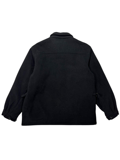 Vintage Polo Ralph Lauren Coat Mens Size XL Black Wool Blend Heavy Full Zip