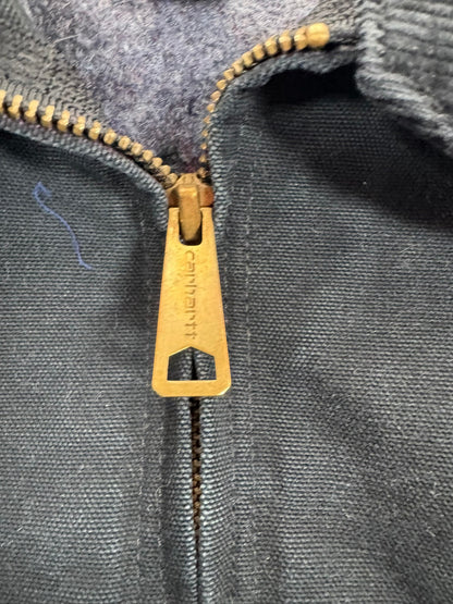 Carhartt J01 BLK Detroit Jacket Duck Canvas Made In USA 2016 Blanket Lined XL