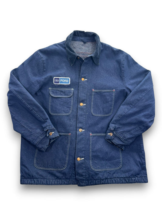 Vintage 60s Wrangler Blue Bell Denim Chore Jacket Blanket Lined Workwear Size 48 (XL)