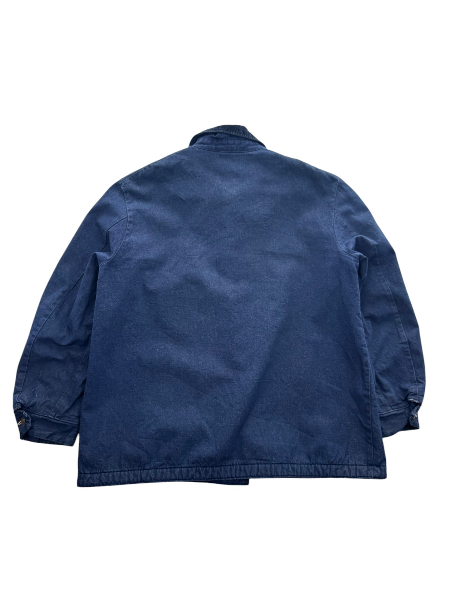 Vintage 60s Wrangler Blue Bell Denim Chore Jacket Blanket Lined Workwear Size 48 (XL)