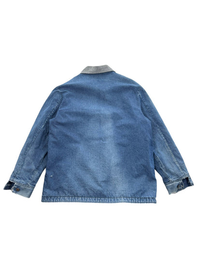 Vintage Wrangler Big Ben Denim Chore Jacket Blanket Lined USA Made Mens Sz 46 XL