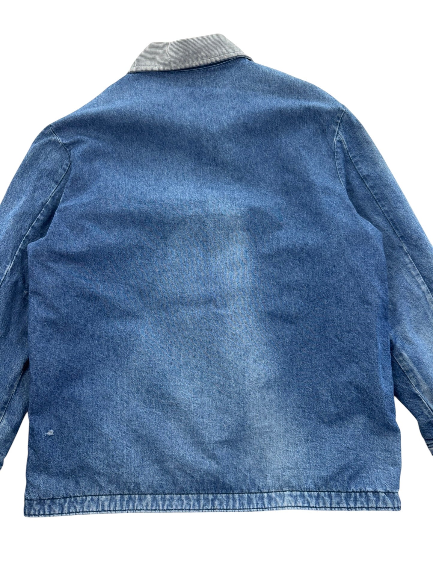 Vintage Wrangler Big Ben Denim Chore Jacket Blanket Lined USA Made Mens Sz 46 XL