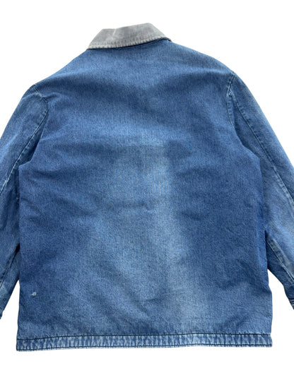 Vintage Wrangler Big Ben Denim Chore Jacket Blanket Lined USA Made Mens Sz 46 XL