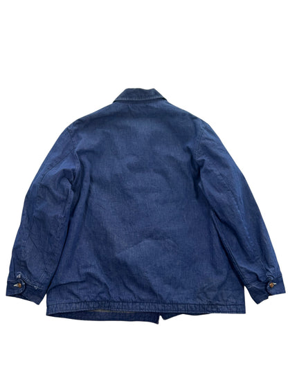 Vintage 60s Wrangler Blue Bell Denim Chore Jacket Blanket Lined Workwear Size 46 (XL)