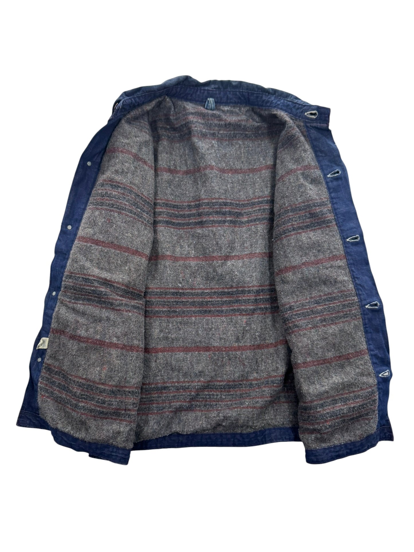 Vintage 60s Wrangler Blue Bell Denim Chore Jacket Blanket Lined Workwear Size 46 (XL)