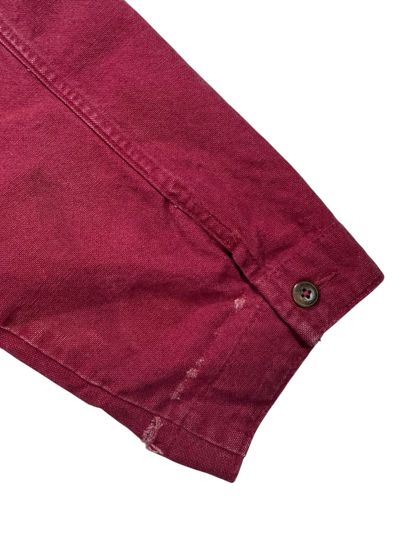 Vintage LL Bean Canvas Chore Barn Field Coat Corduroy Collar Fleece Liner Made in USA - XL