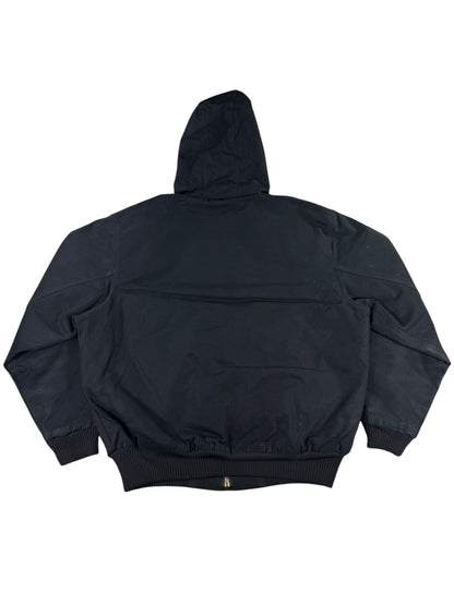 Carhartt Hooded Active Washed Duck Quilt Lined Workwear Jacket 103940 Men's Sz L