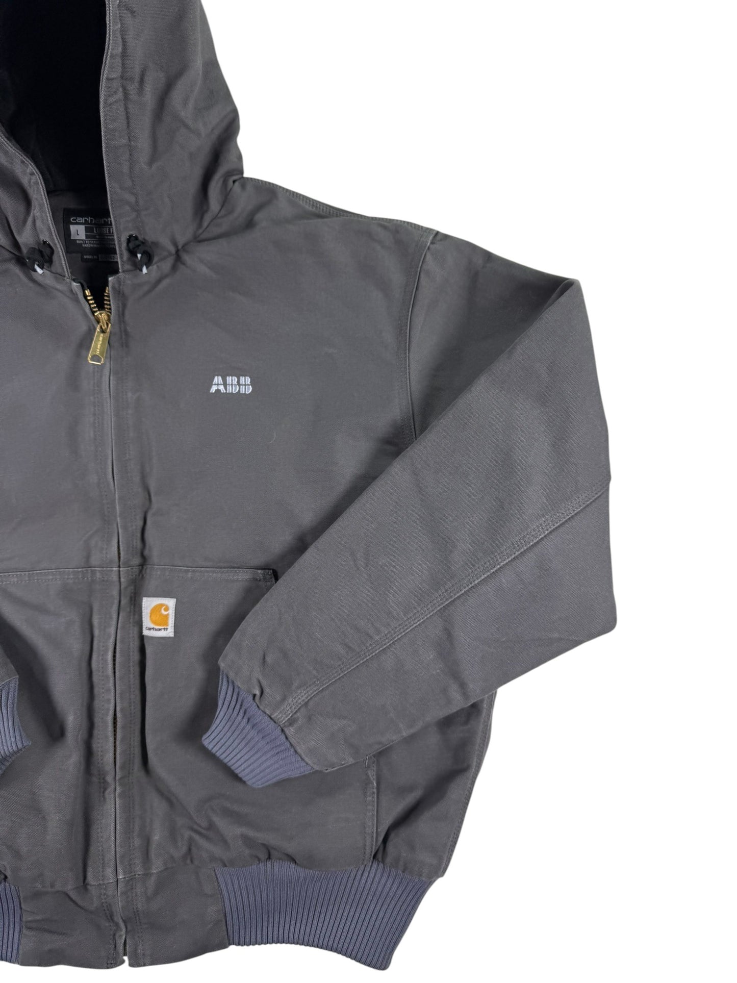 Carhartt J140 GRV Grey Gravel Quilted Lined Canvas Active Jacket Mens Size L