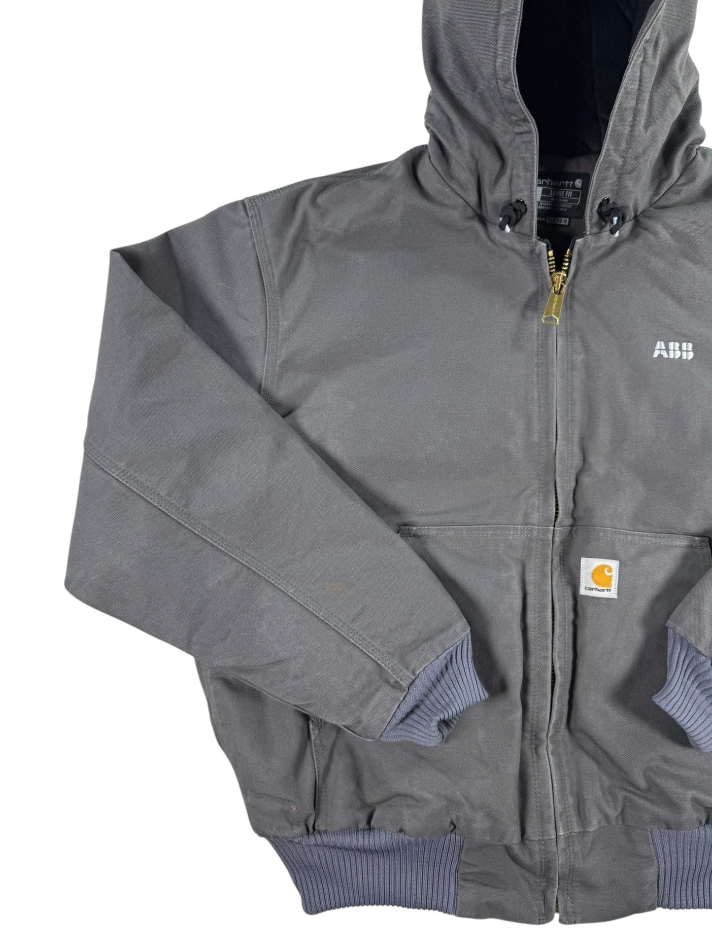 Carhartt J140 GRV Grey Gravel Quilted Lined Canvas Active Jacket Mens Size L