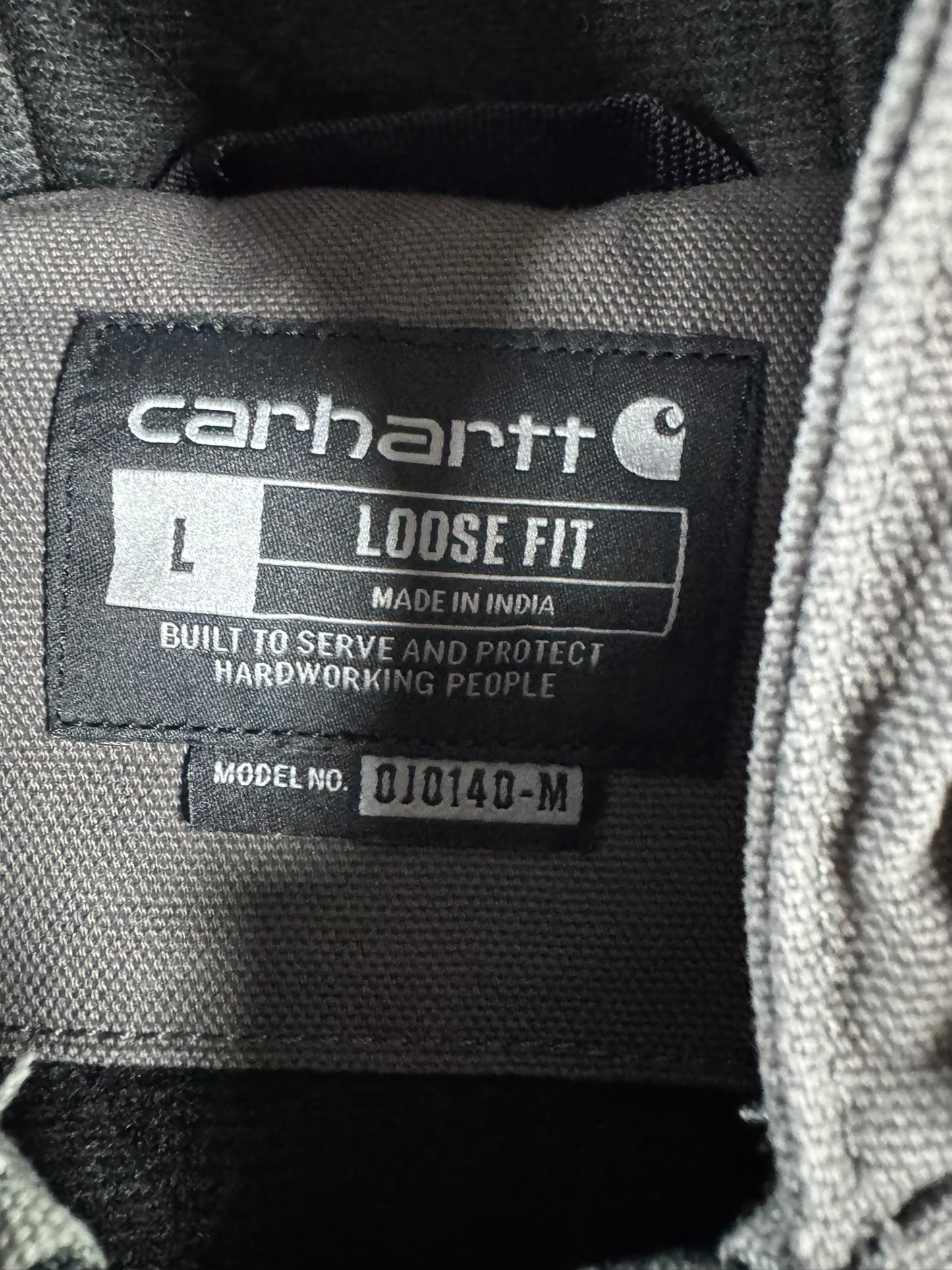 Carhartt J140 GRV Grey Gravel Quilted Lined Canvas Active Jacket Mens Size L