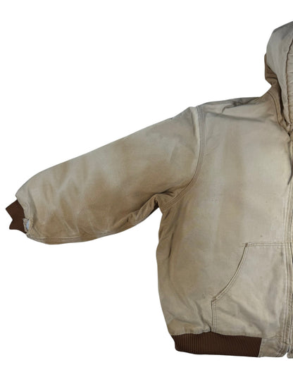 Vintage Faded Distressed Carhartt J130 BRN Active Jacket  Quilted Lining Mens XL