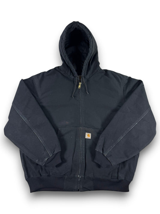 Carhartt J140 BLK Canvas Insulated Active Jacket Men's Black Made in USA Size XL