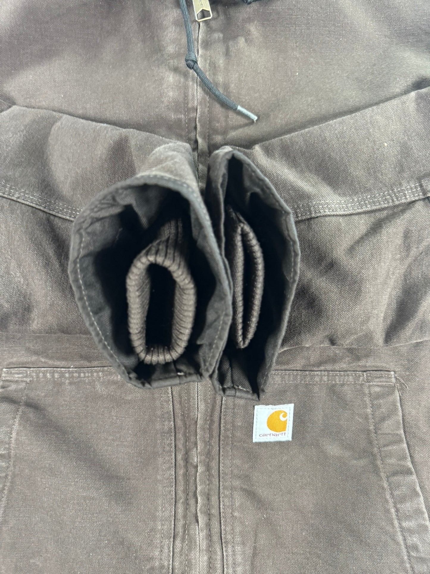 Carhartt Canvas Insulated Brown  Active Jacket 104050 DKB Men's Size Large Tall