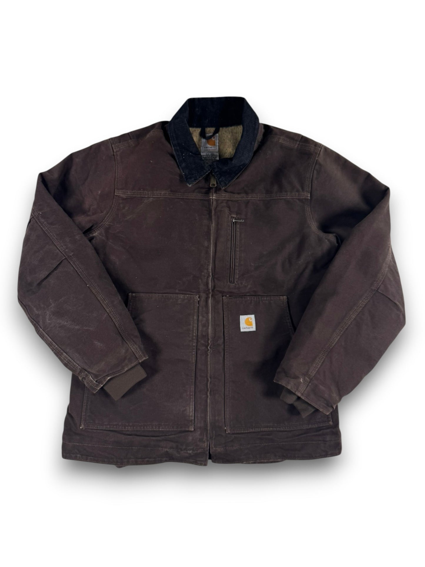 Vintage Women's Carhartt Sherpa-Lined Ridge Coat “Dark Brown” WC061 DKB Size Medium