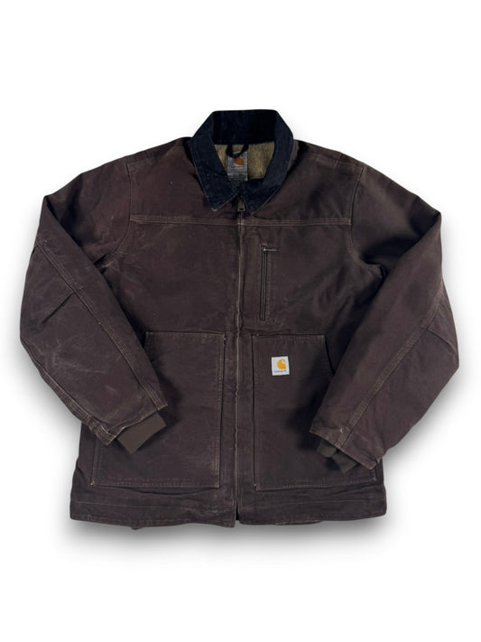 Vintage Women's Carhartt Sherpa-Lined Ridge Coat “Dark Brown” WC061 DKB Size Medium