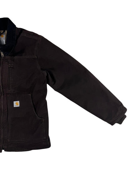 Vintage Women's Carhartt Sherpa-Lined Ridge Coat “Dark Brown” WC061 DKB Size Medium