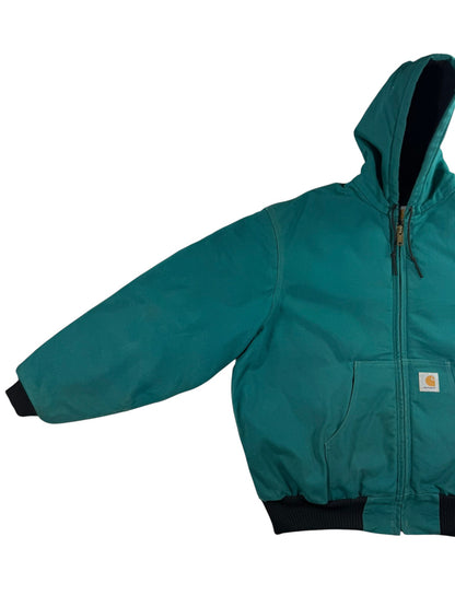 Vintage Rare Aqua Teal Carhartt Active Jacket J04 AQU JR132 USA Made 1998 XXL