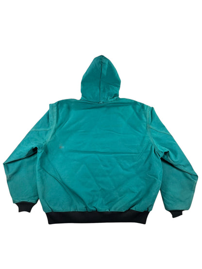 Vintage Rare Aqua Teal Carhartt Active Jacket J04 AQU JR132 USA Made 1998 XXL