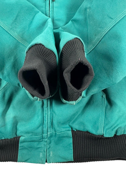 Vintage Rare Aqua Teal Carhartt Active Jacket J04 AQU JR132 USA Made 1998 XXL