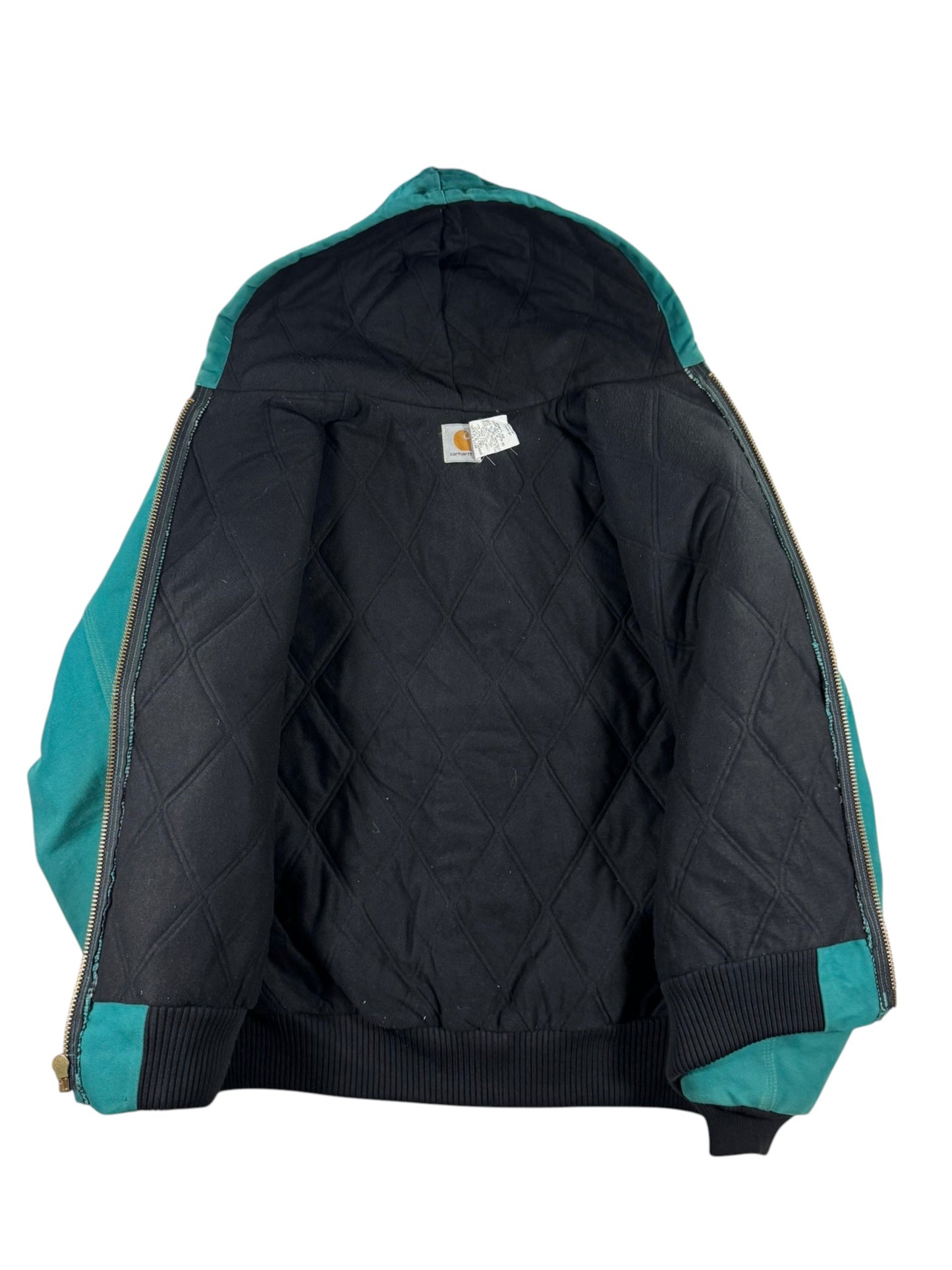 Vintage Rare Aqua Teal Carhartt Active Jacket J04 AQU JR132 USA Made 1998 XXL