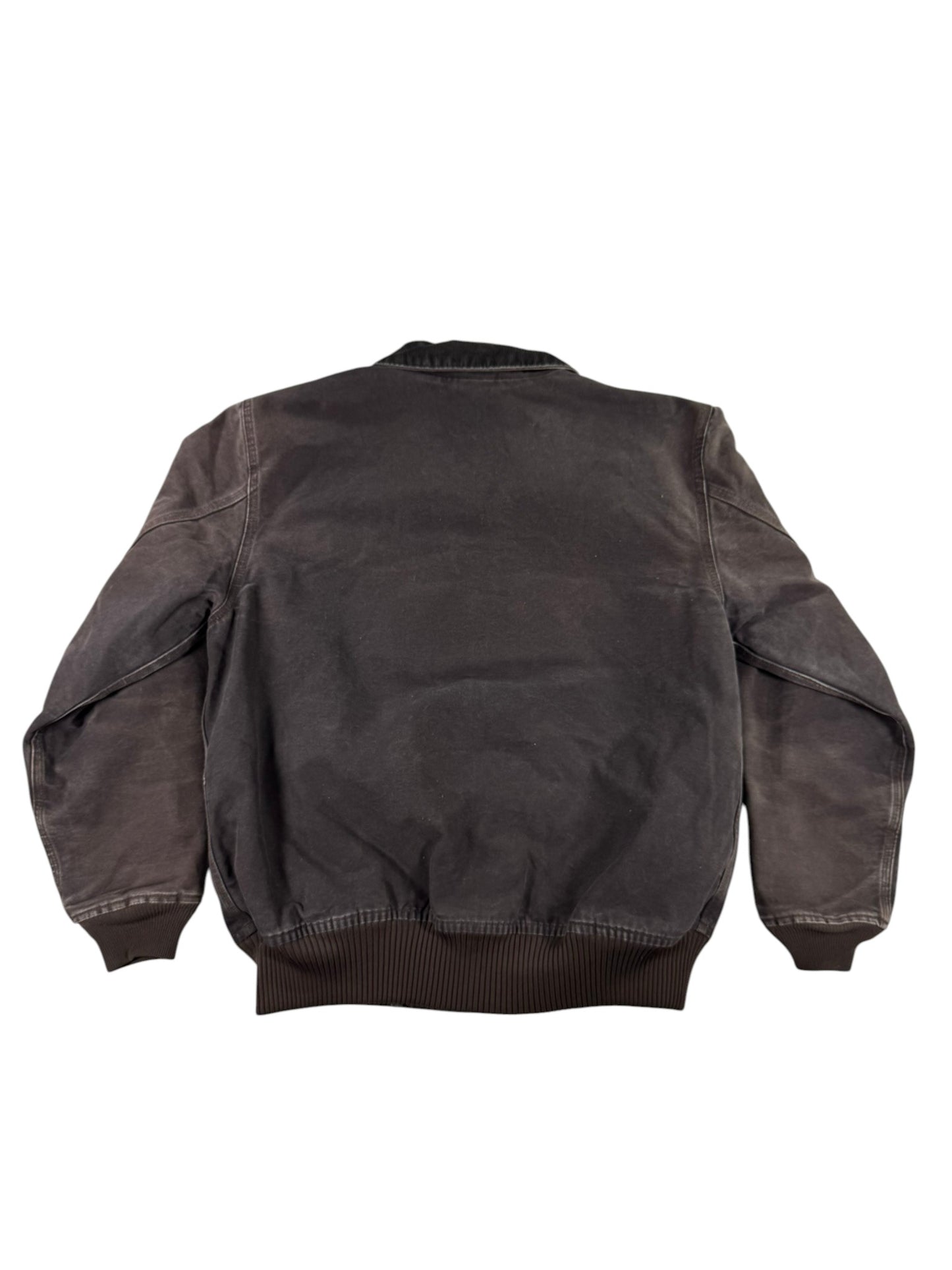 Carhartt Bankston Detroit Style Insulated Duck Canvas Work Jacket Brown Men's L
