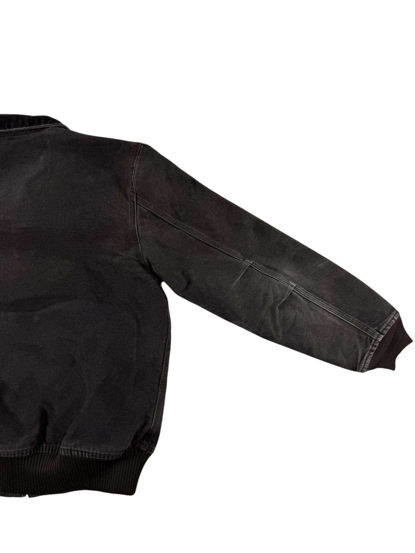 Carhartt Bankston Detroit Style Insulated Duck Canvas Work Jacket Brown Men's L