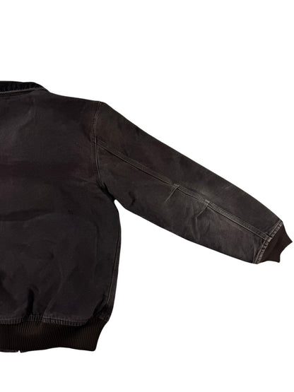 Carhartt Bankston Detroit Style Insulated Duck Canvas Work Jacket Brown Men's L