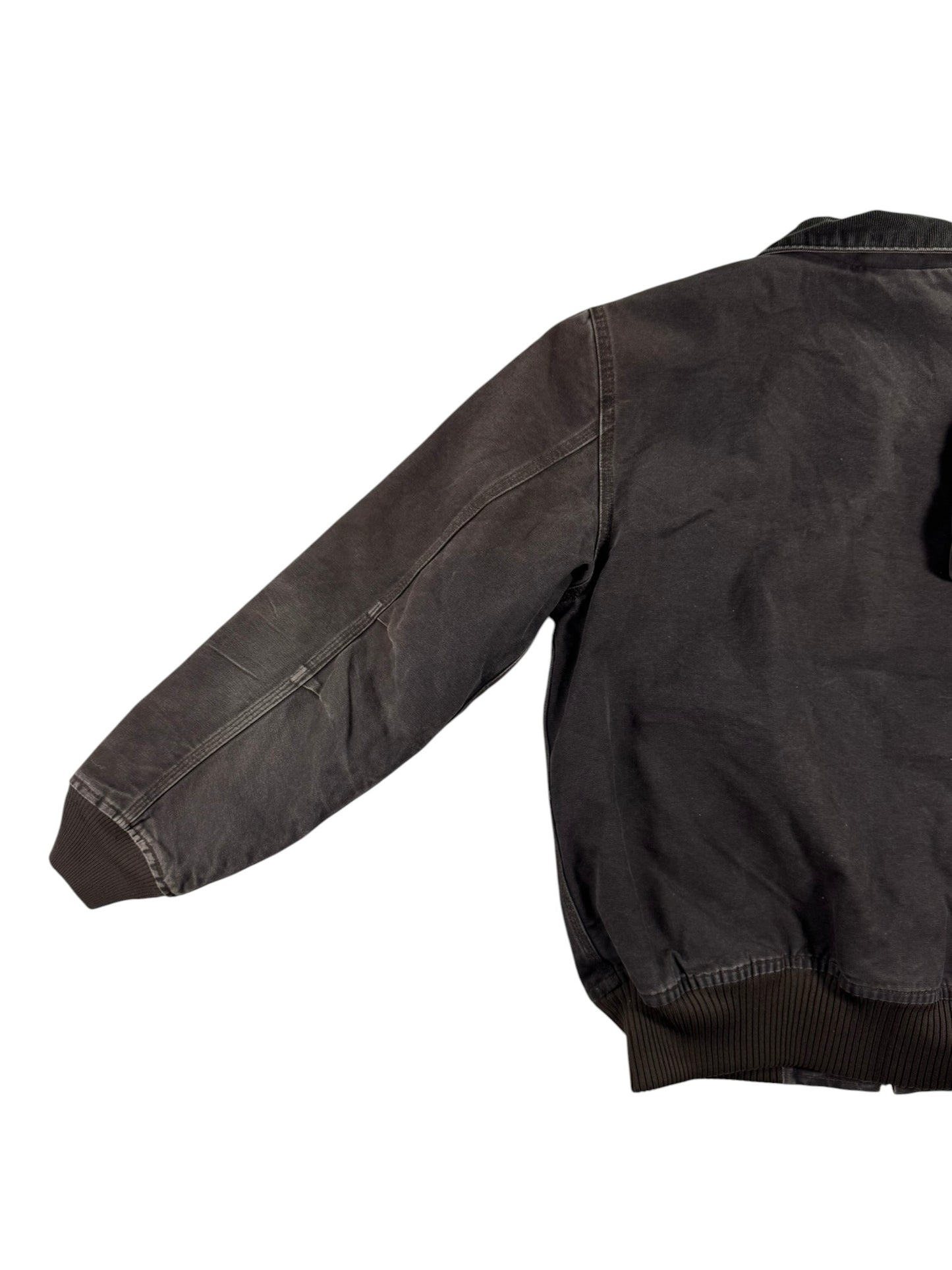 Carhartt Bankston Detroit Style Insulated Duck Canvas Work Jacket Brown Men's L