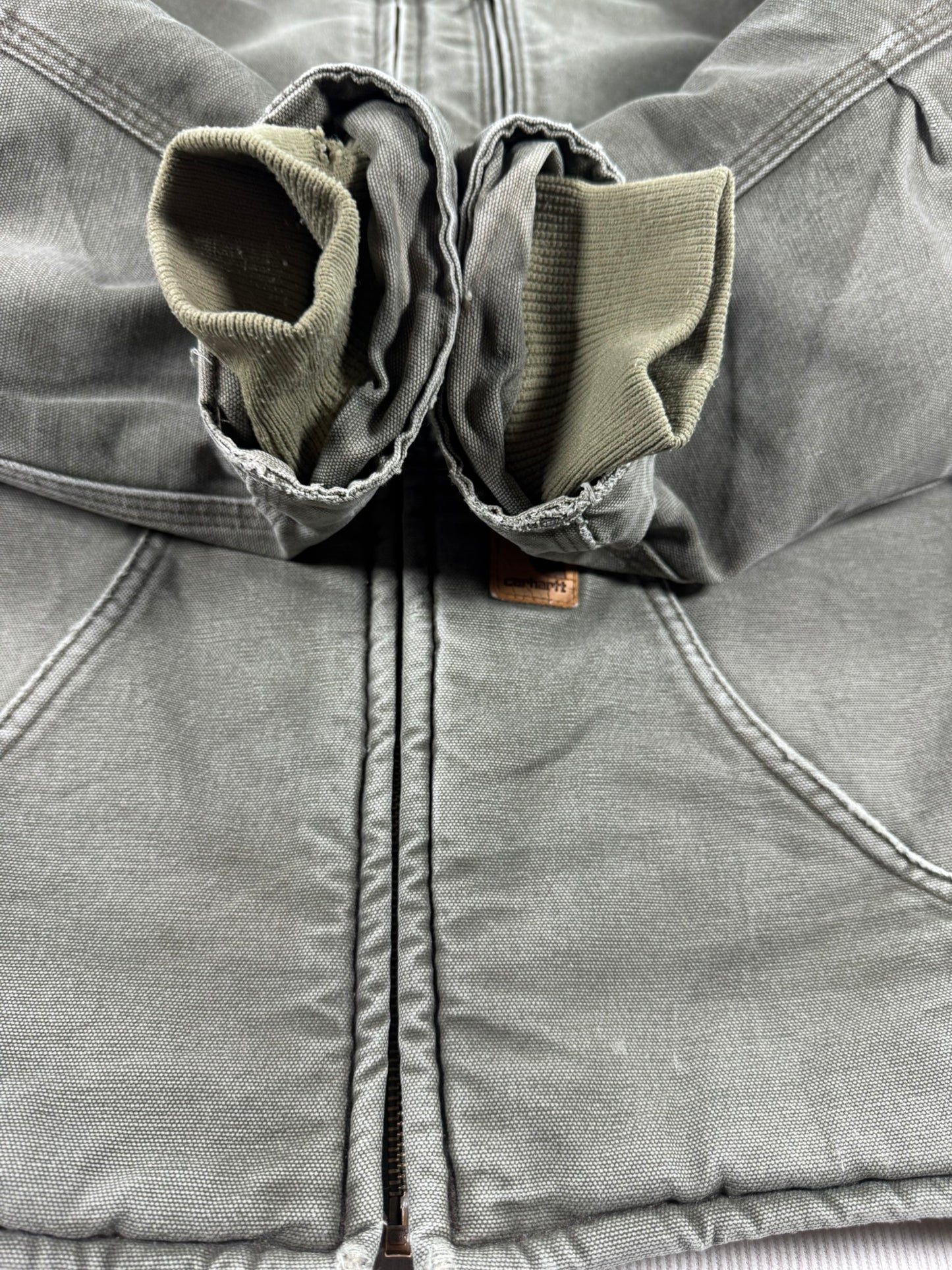 Carhartt Sherpa Lined Muskegon Ridge Canvas Work Jacket  100112, Grren, Men's M