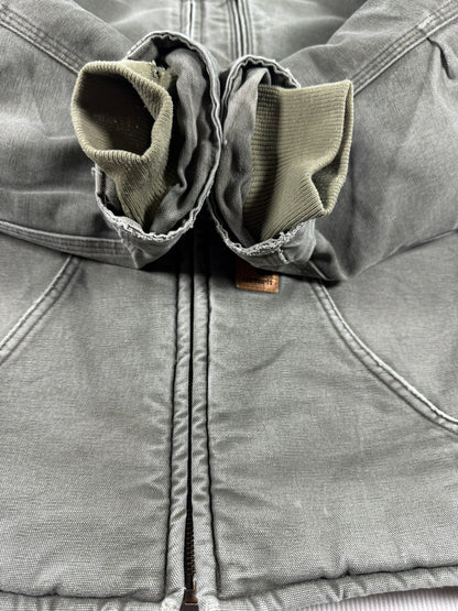Carhartt Sherpa Lined Muskegon Ridge Canvas Work Jacket  100112, Grren, Men's M