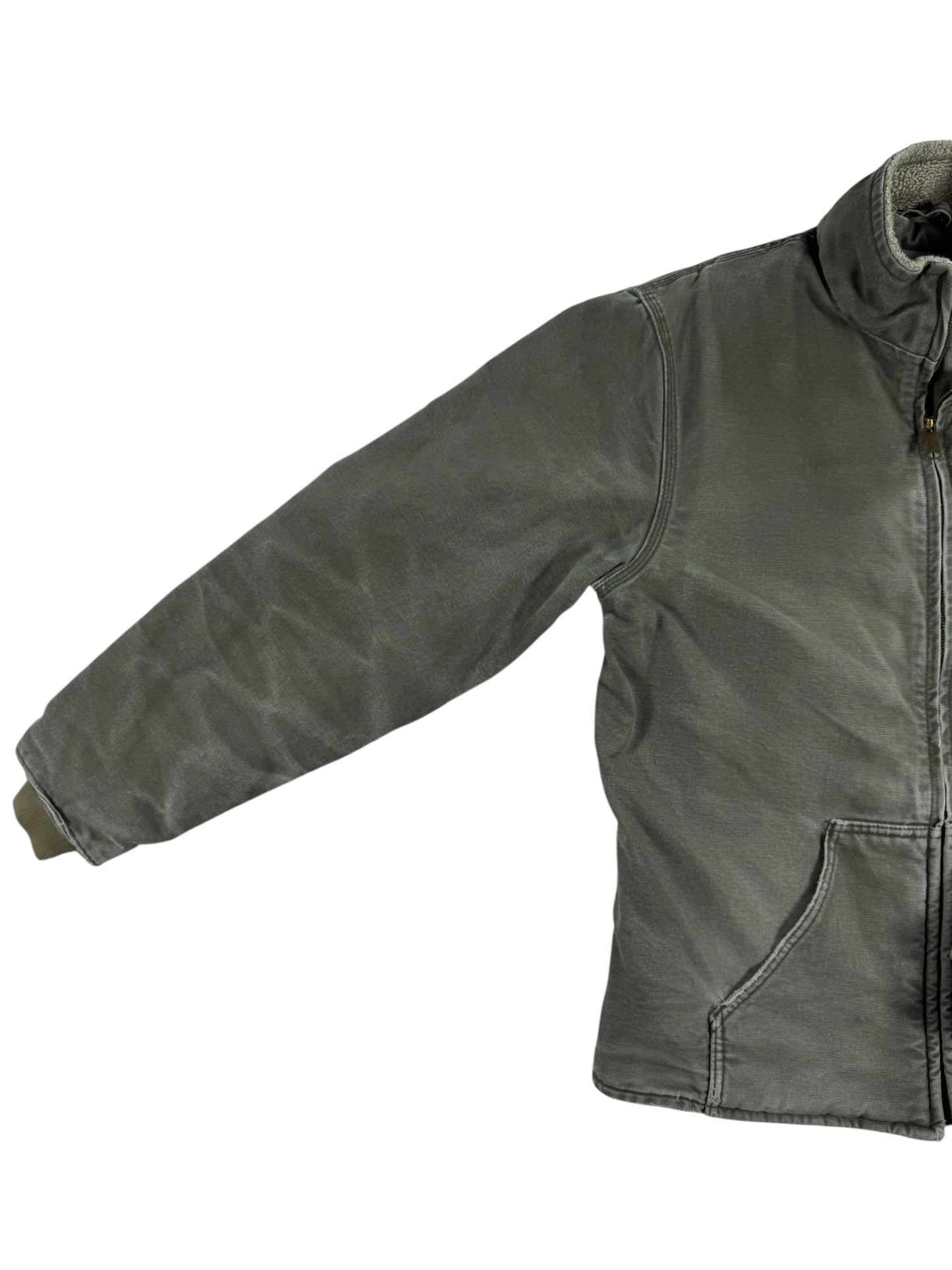 Carhartt Sherpa Lined Muskegon Ridge Canvas Work Jacket  100112, Grren, Men's M