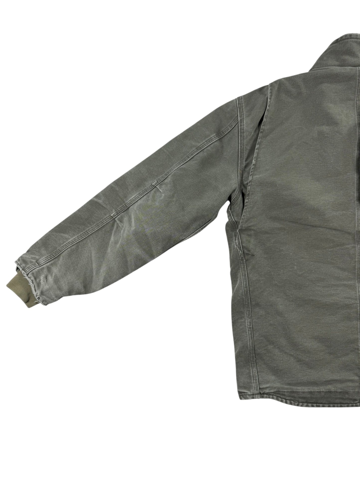 Carhartt Sherpa Lined Muskegon Ridge Canvas Work Jacket  100112, Grren, Men's M
