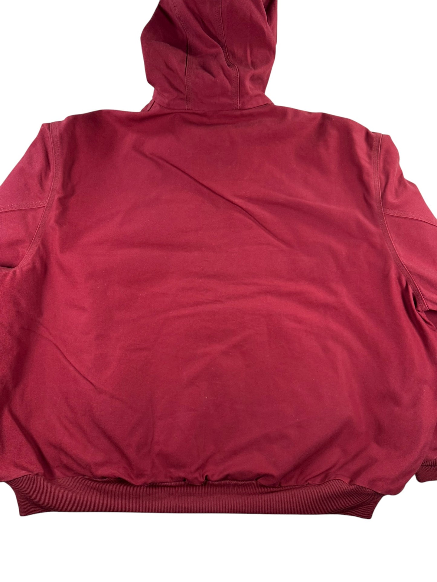 VTG 2005 Carhartt J150 DKR Fleece Lined Hooded Canvas Active Jacket Dark Red 4XL