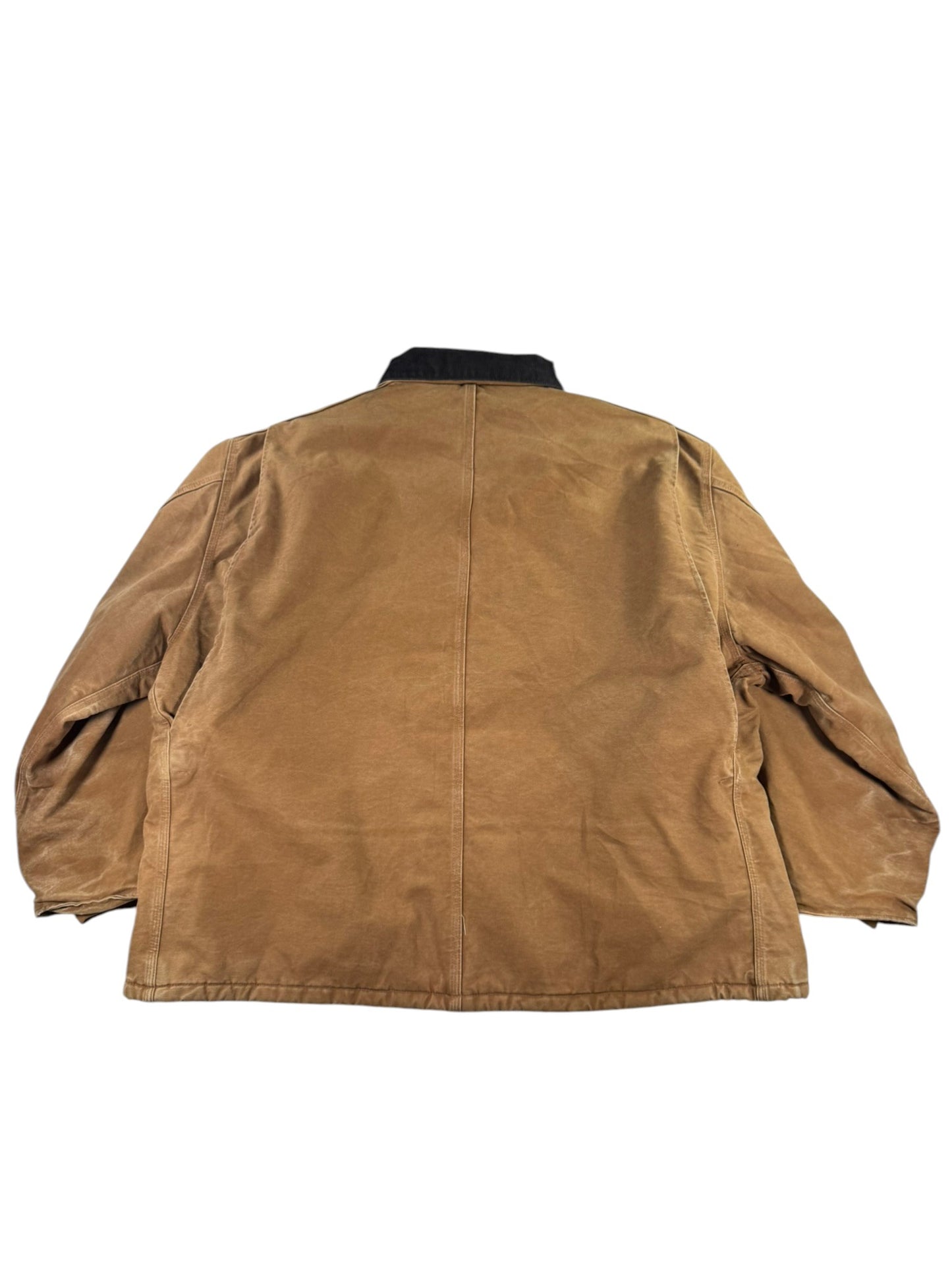 Carhartt C26 BRN Brown Duck Canvas Artic Quilt Lined Jacket Men's 4XL WITH HOOD