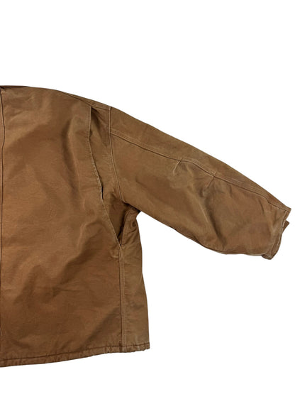 Carhartt C26 BRN Brown Duck Canvas Artic Quilt Lined Jacket Men's 4XL WITH HOOD