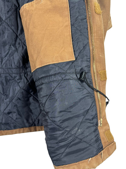 Carhartt C26 BRN Brown Duck Canvas Artic Quilt Lined Jacket Men's 4XL WITH HOOD