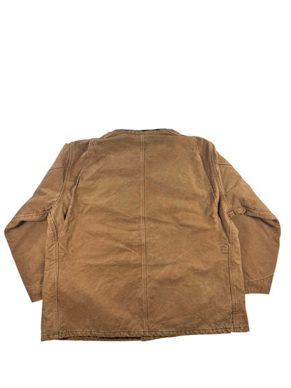 Vintage Carhartt C02 BRN Blanket Lined Chore Coat Jacket Mens Brown Sz. 4XL Tall