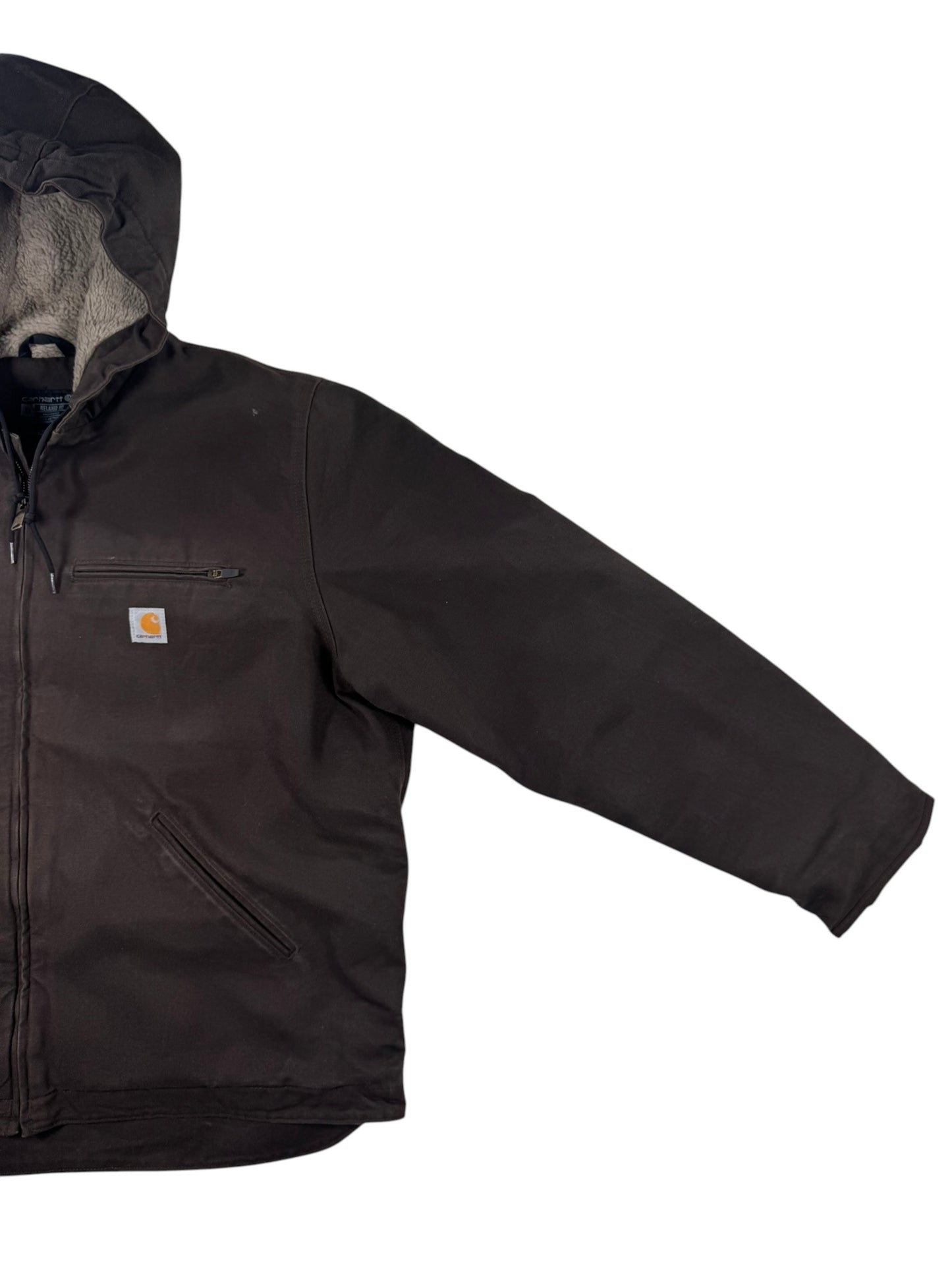 Carhartt Canvas Sherpa Lined Active Jacket 0J4392M Dark Brown Men's L