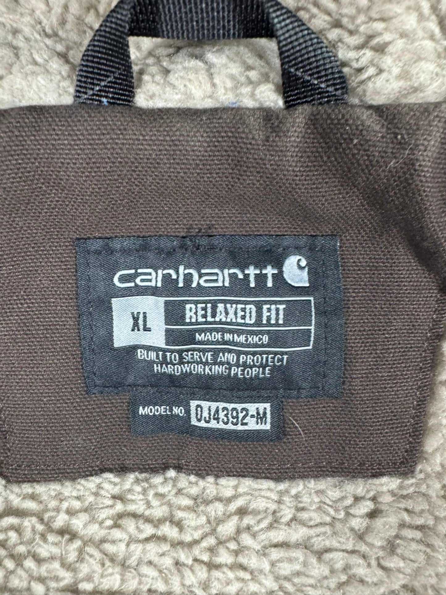 Carhartt Canvas Sherpa Lined Active Jacket 0J4392M Dark Brown Men's L
