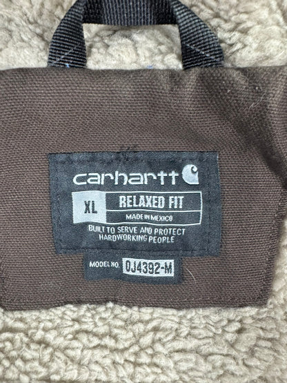 Carhartt Canvas Sherpa Lined Active Jacket 0J4392M Dark Brown Men's L