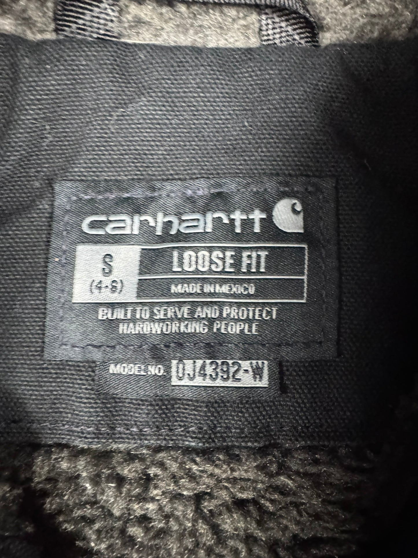 Carhartt Sierra Jacket Sherpa Lined Women's Black Size Small Small Loose Fit
