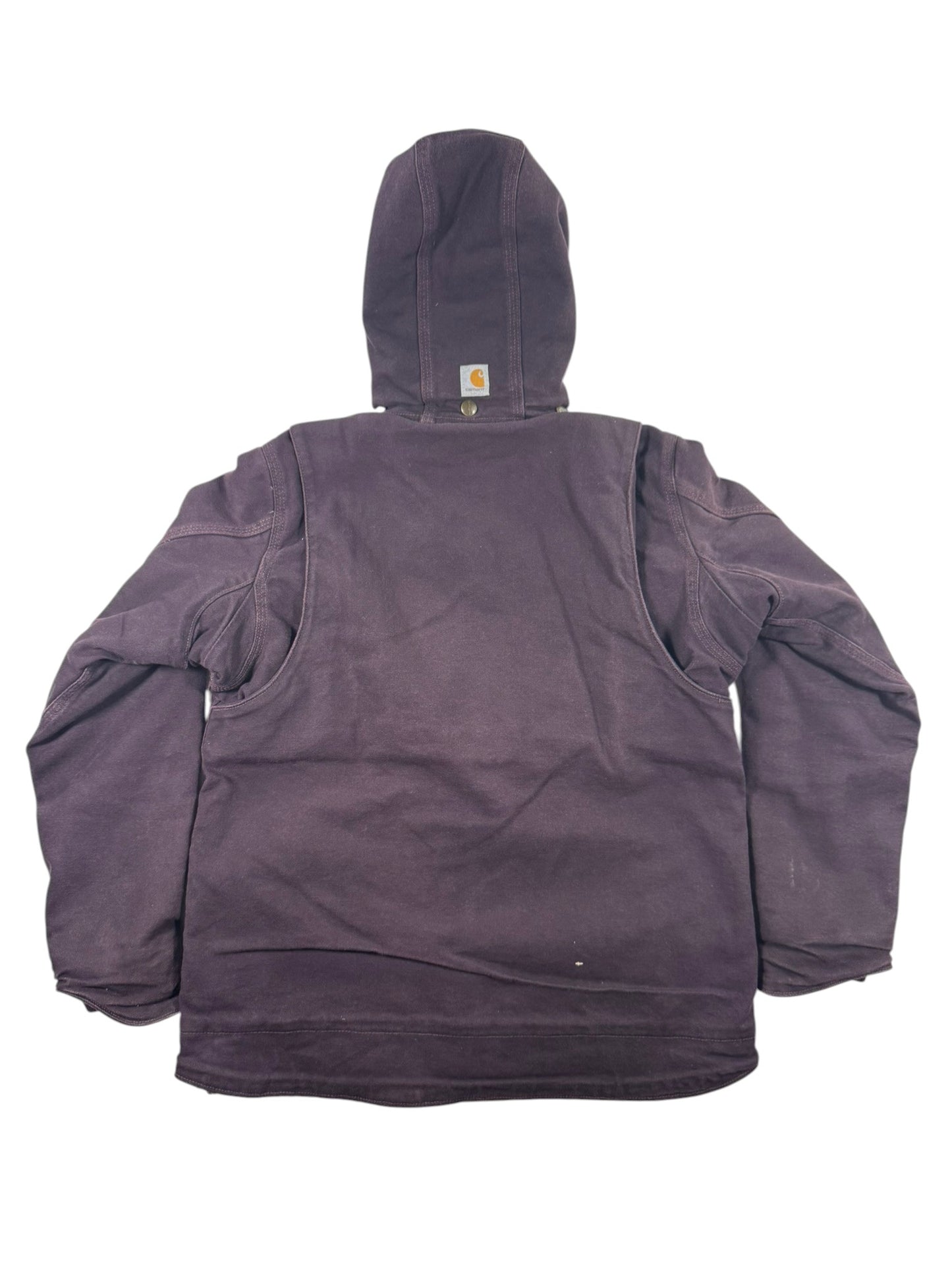 Carhartt Women's Full Swing Sherpa Lined Duck Canvas Jacket Detachable Hood - M