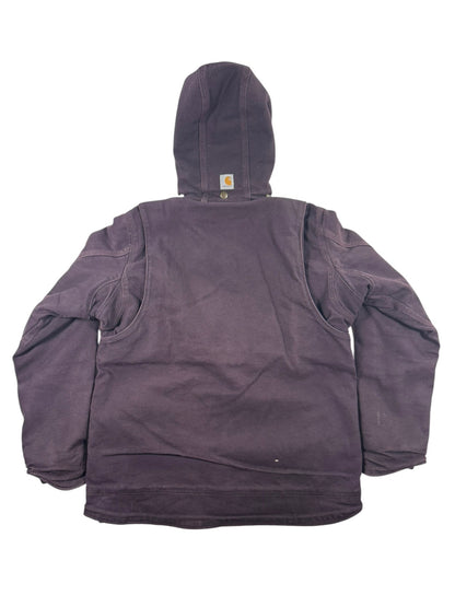 Carhartt Women's Full Swing Sherpa Lined Duck Canvas Jacket Detachable Hood - M
