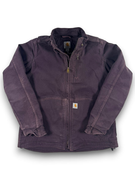 Carhartt Women's Full Swing Sherpa Lined Duck Canvas Jacket Detachable Hood - M