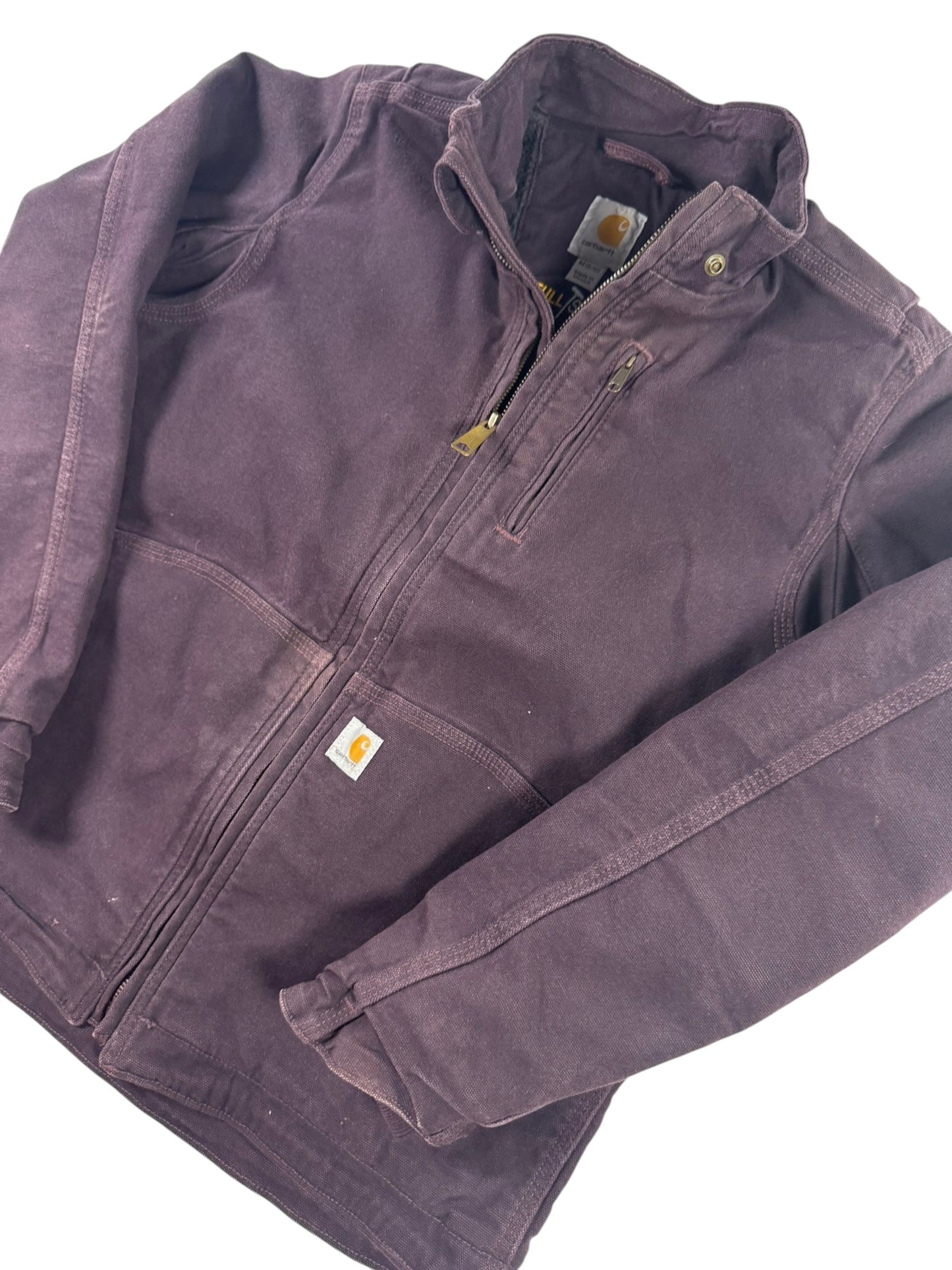 Carhartt Women's Full Swing Sherpa Lined Duck Canvas Jacket Detachable Hood - M