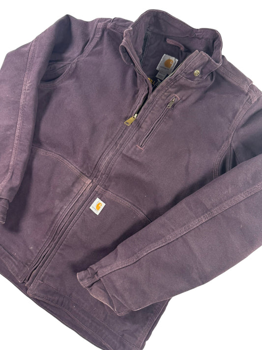 Carhartt Women's Full Swing Sherpa Lined Duck Canvas Jacket Detachable Hood - M