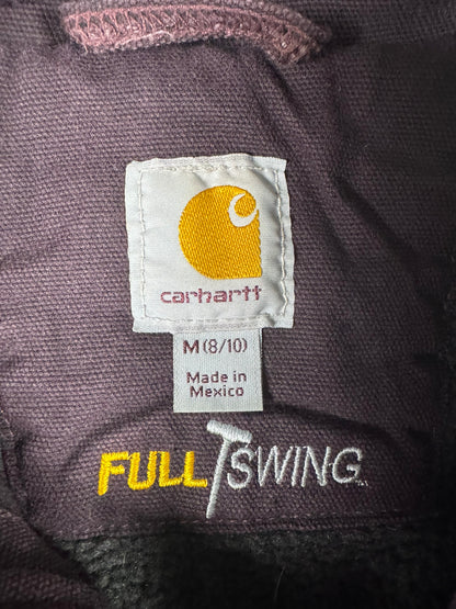 Carhartt Women's Full Swing Sherpa Lined Duck Canvas Jacket Detachable Hood - M