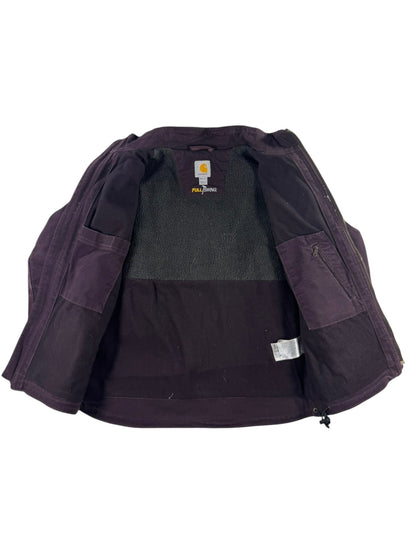 Carhartt Women's Full Swing Sherpa Lined Duck Canvas Jacket Detachable Hood - M