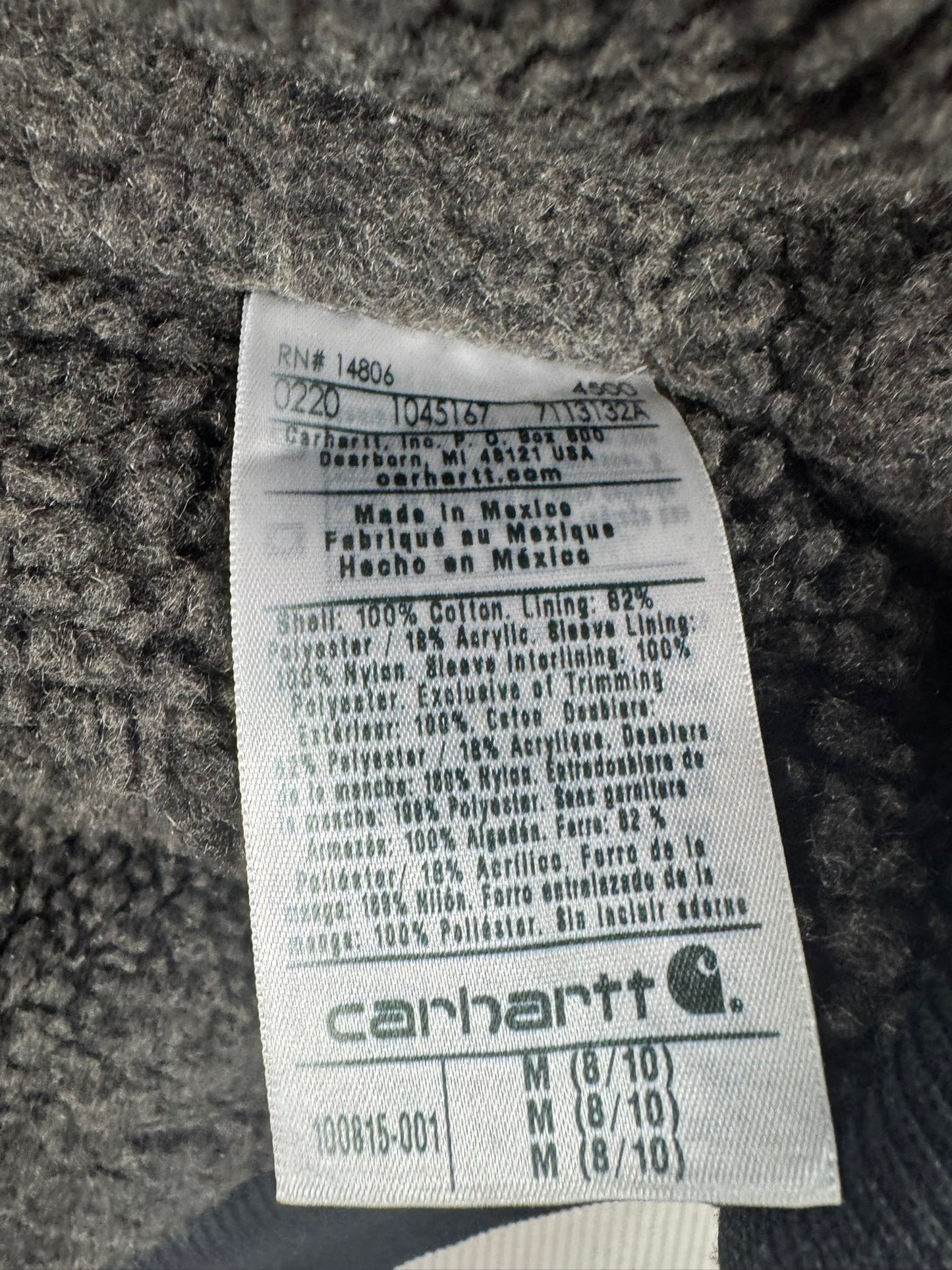Carhartt Women's Wildwood Detroit Jacket Sherpa Lined 100815 Black Size M 8/10