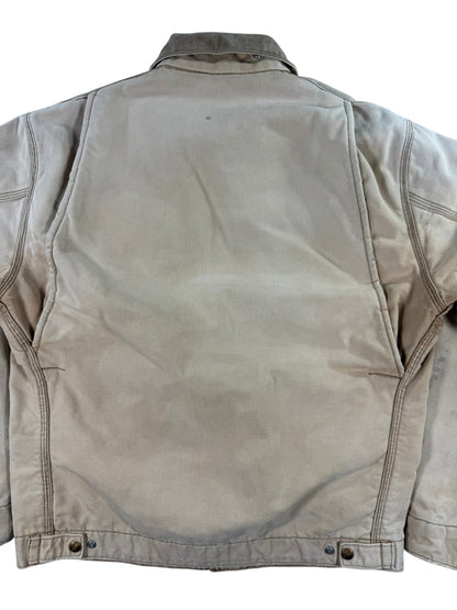 Vintage Carhartt Detroit Jacket J6BLJ Faded Distressed Brown Blanket Lined Men's L